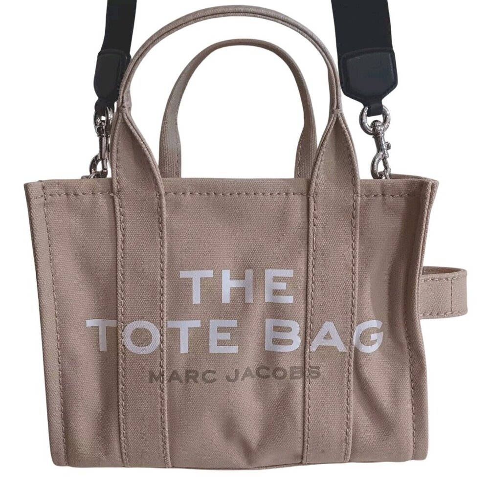 Marc Jacobs The Small Tote Canvas Bag Crossbody NWT Beige
